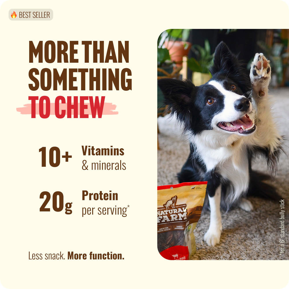 Natural Farm Pixie Sticks para perros, sabor natural y recompensa suave.