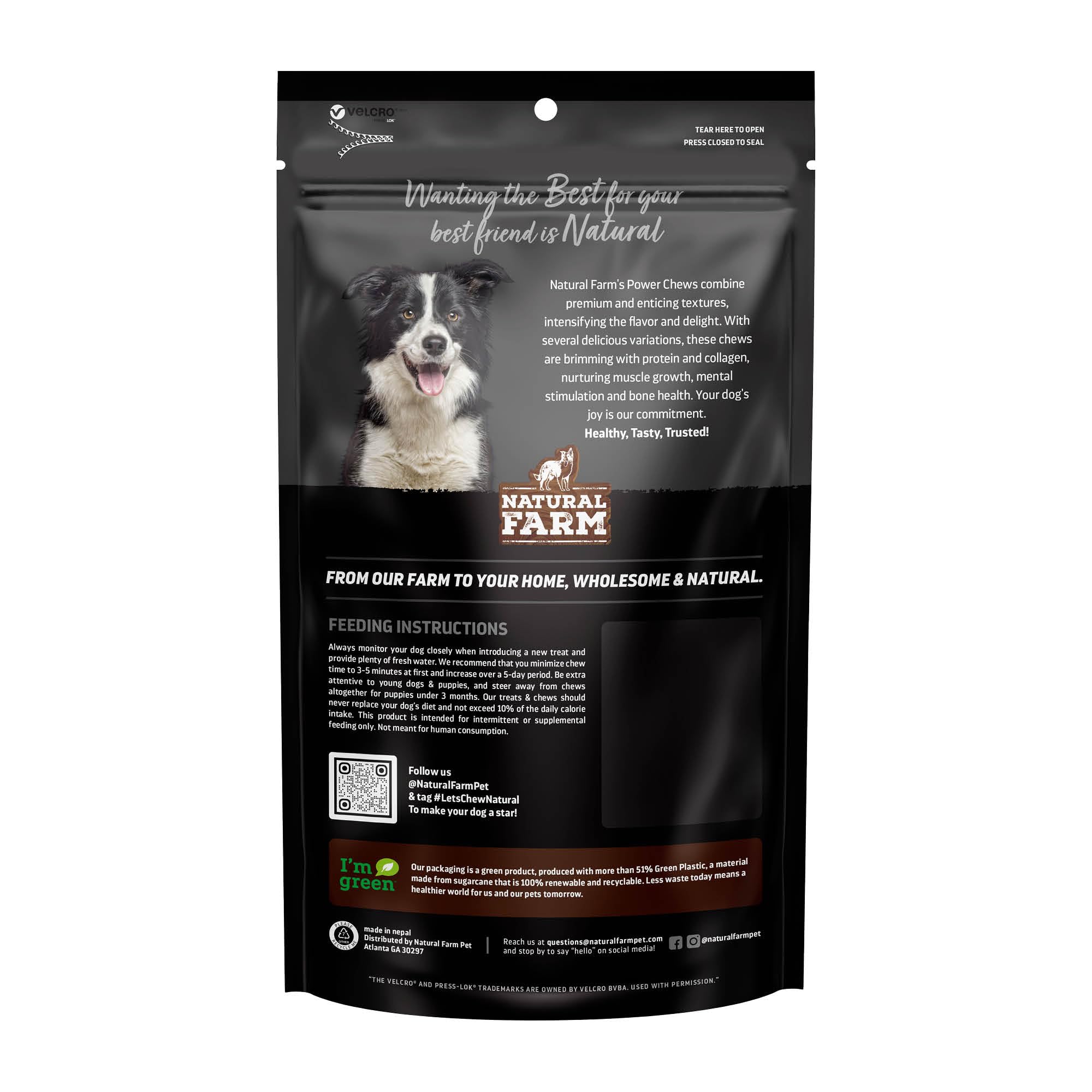 Natural Farm Power Bully Sticks garantía de satisfacción