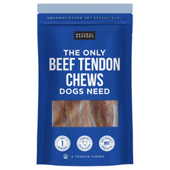 Natural Rapport tendones de ternera: masticables para perros que apoyan la salud dental.