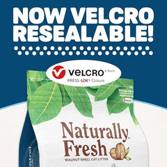Naturally Fresh en caja de gatos, uso diario limpio y control de olores.