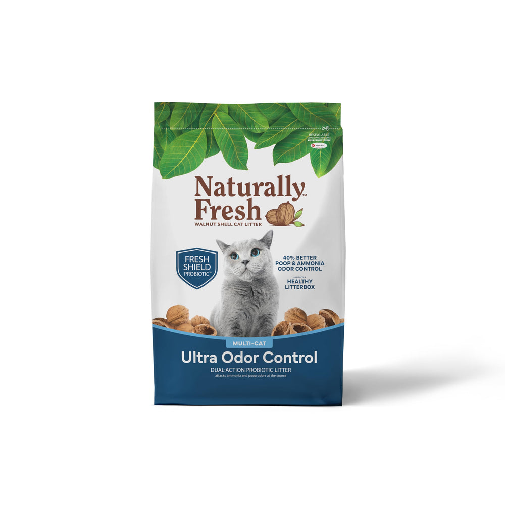 Naturally Fresh: empaque ecológico para litter, fácil de almacenar.