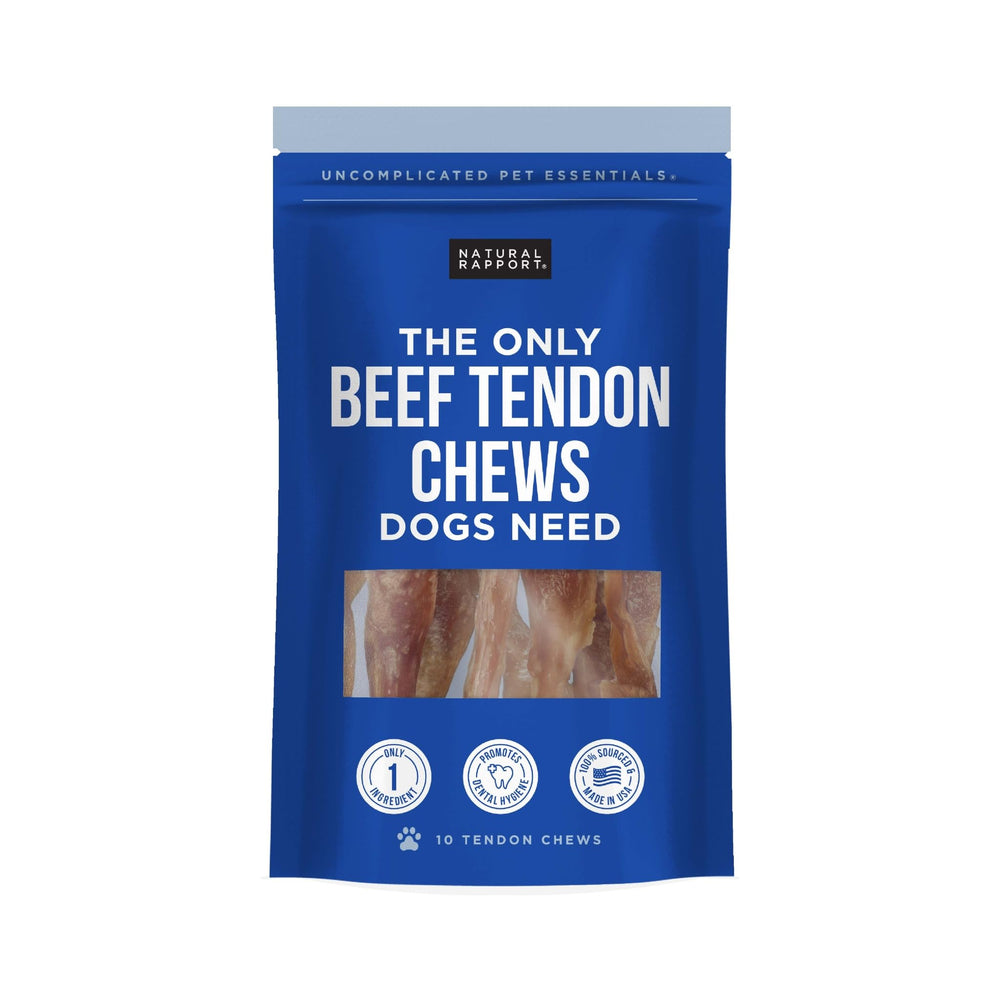 Natural Rapport Tendones de res para perros pequeños, masticables para entrenamiento