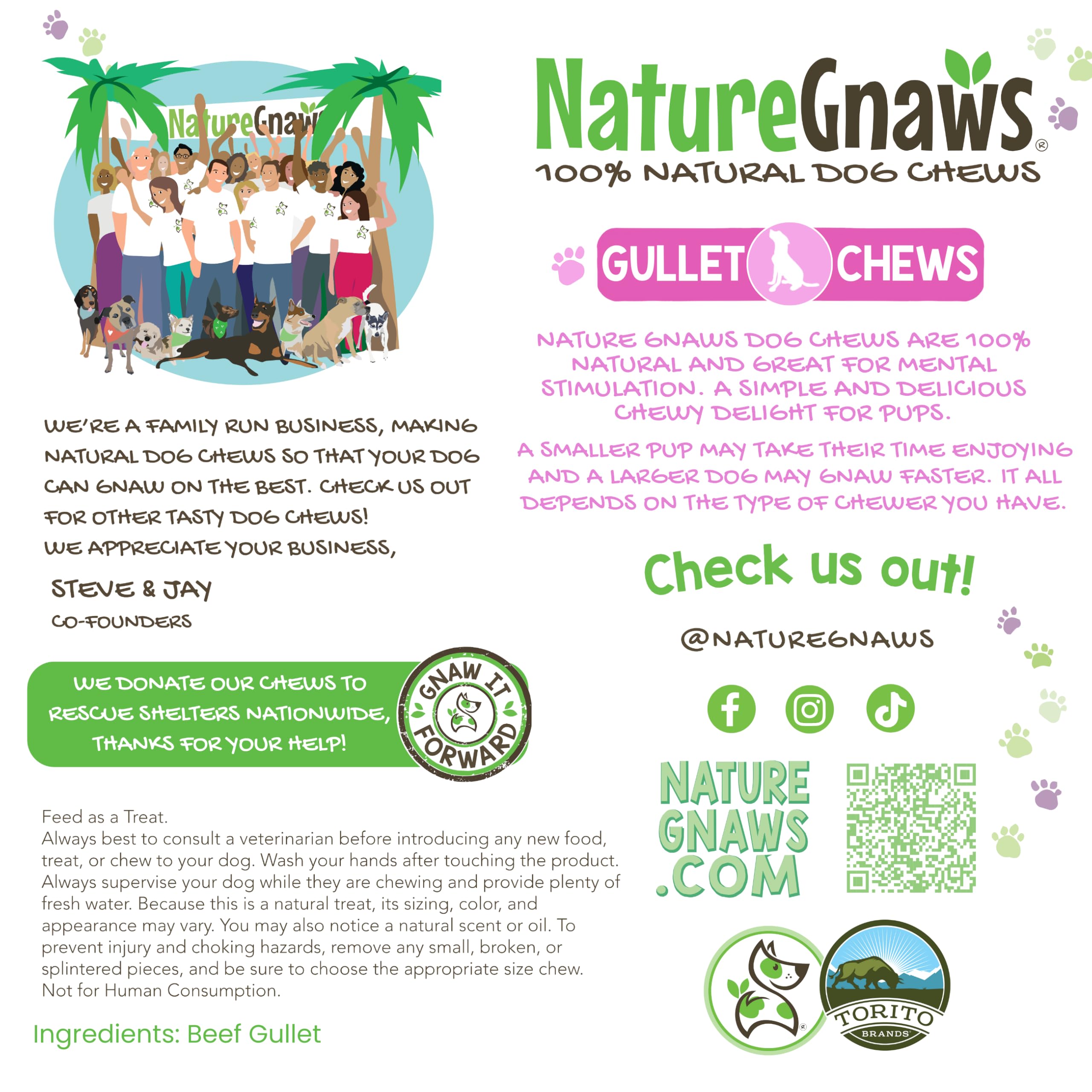 Nature Gnaws aroma natural, invita a masticar con seguridad para perros pequeños.