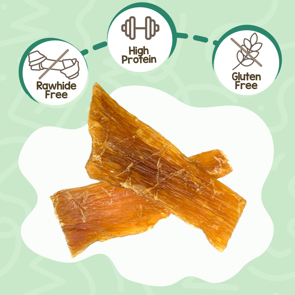 Nature Gnaws Beef Paddywack Tendons: snack sin olor fuerte para perros sensibles.