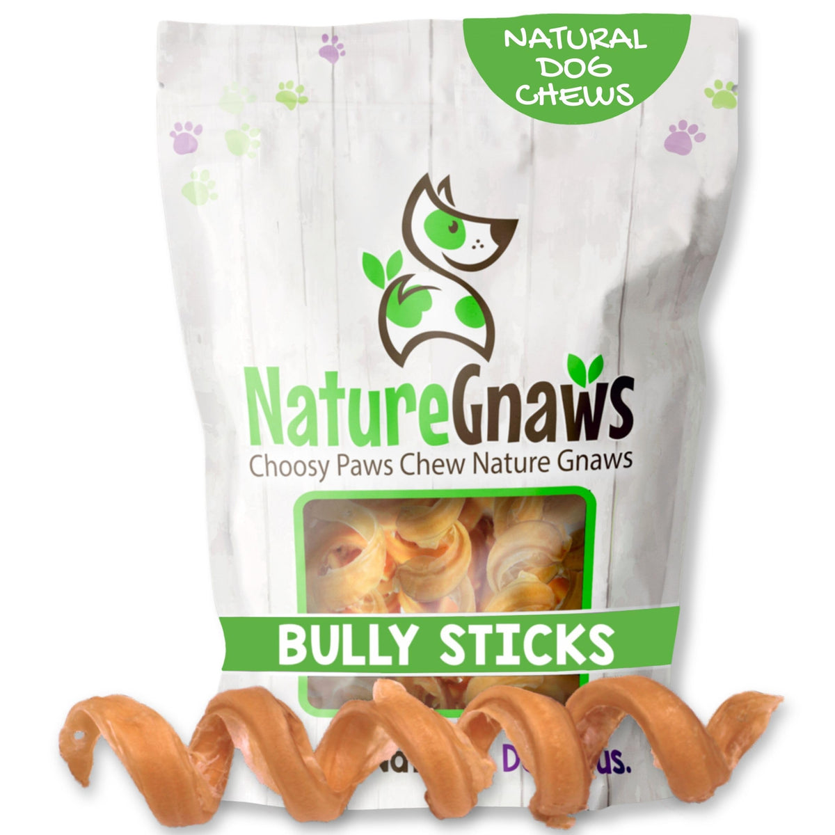 Nature Gnaws Bully Springs para perros 7-8 pulgadas, masticación duradera