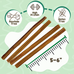 Nature Gnaws Bully Stick, empaque compacto, fácil de guardar durante paseos.
