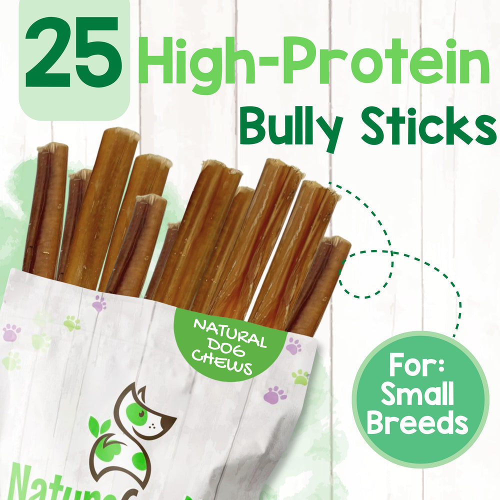 Nature Gnaws Bully Stick para dientes, útil durante la dentición de cachorros.