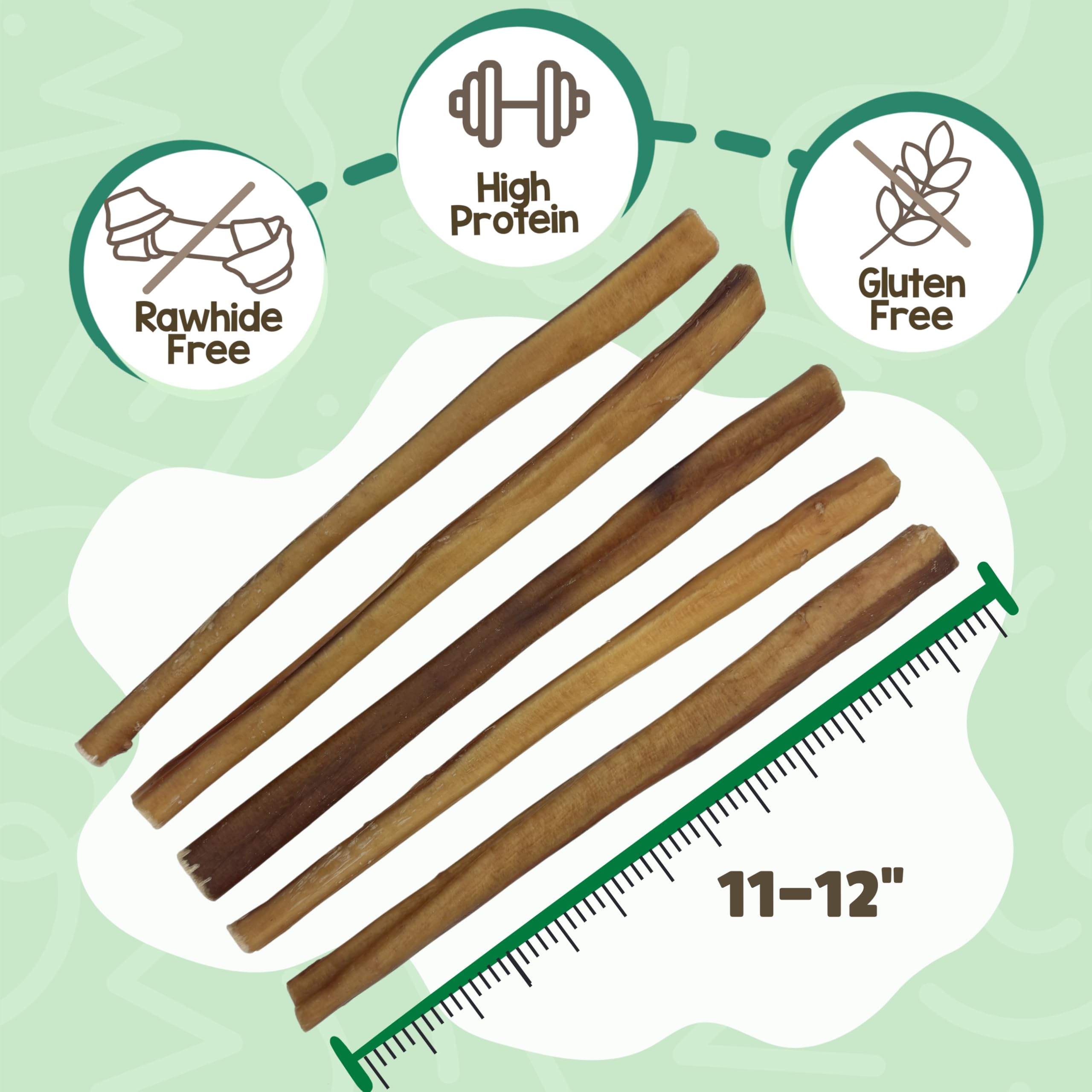 Nature Gnaws Bully Stick sin olor, alternativa natural al cuero crudo.