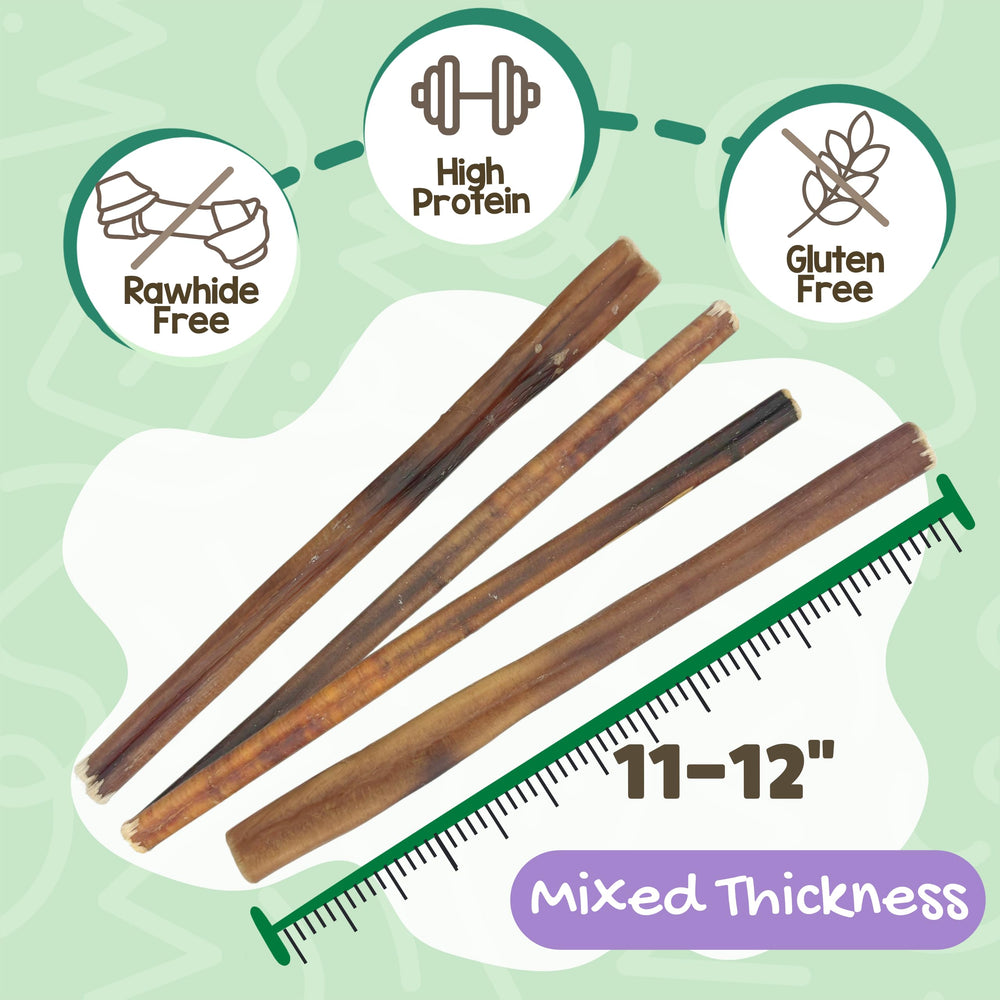Nature Gnaws Bully Sticks para perros, paquete de 8 onzas, recompensa natural.