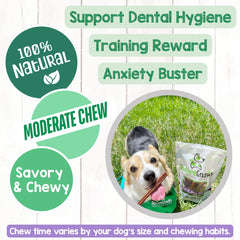 Nature Gnaws palitos bully visual masticación dental efectiva para perros.