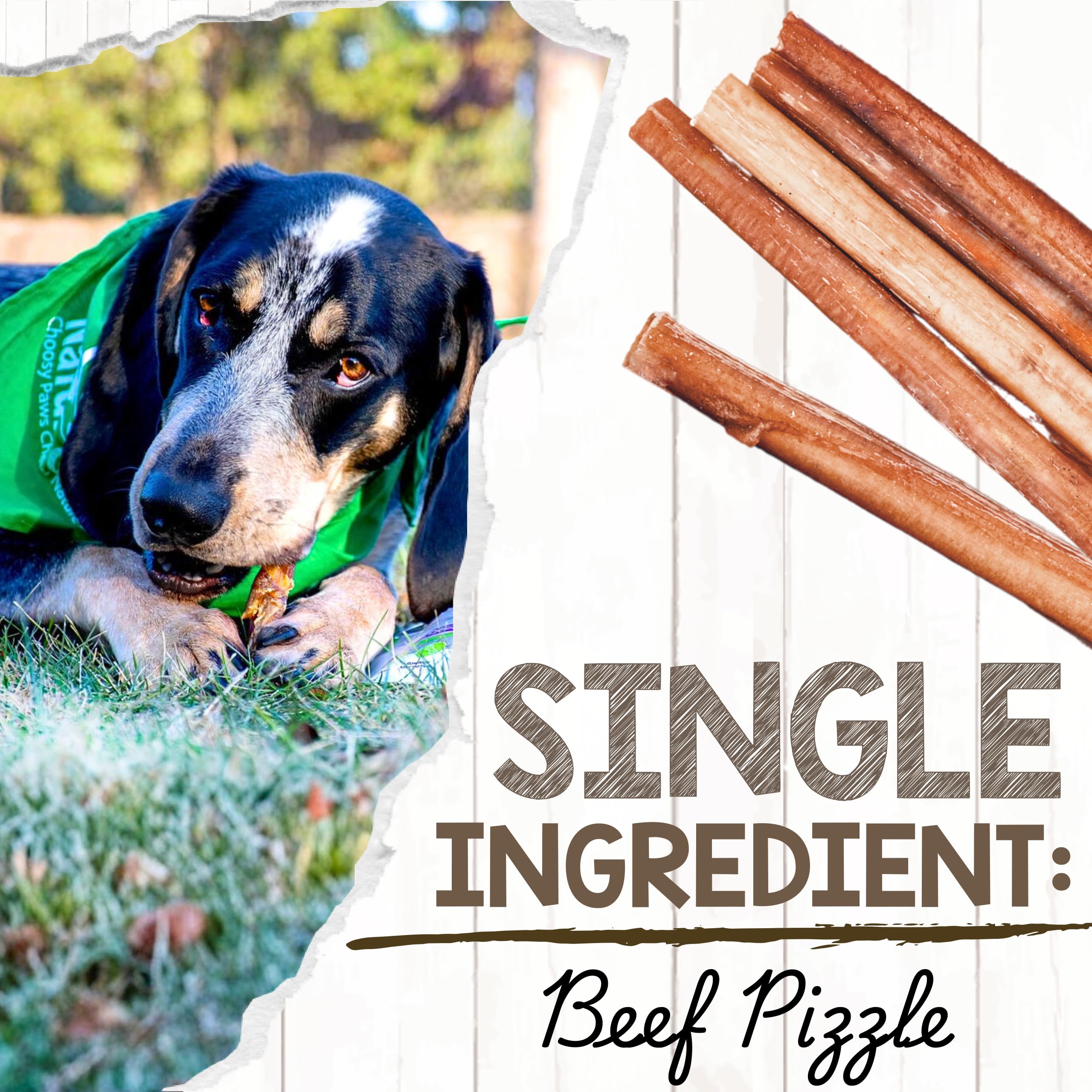 Nature Gnaws palitos bully sin gluten, aptos para perros sensibles.