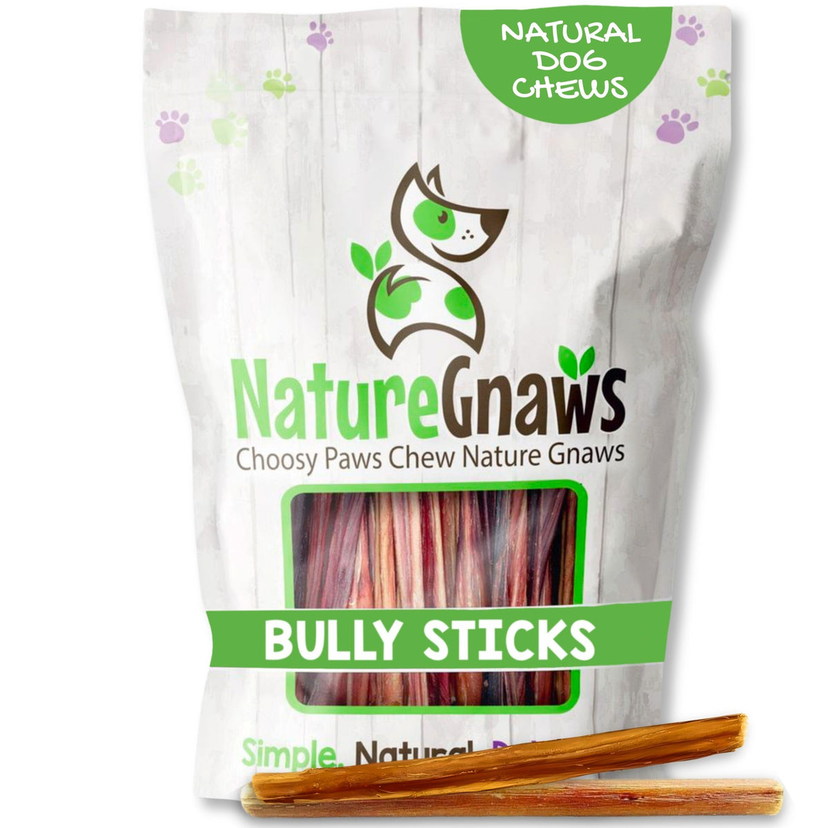Nature Gnaws palitos extrafinos de carne para perros pequeños, ideal para entretener y calmar.