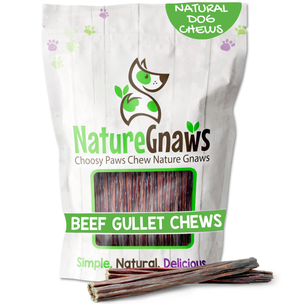 Nature Gnaws palitos de esófago de res 5-6 pulgadas para masticar y entretener