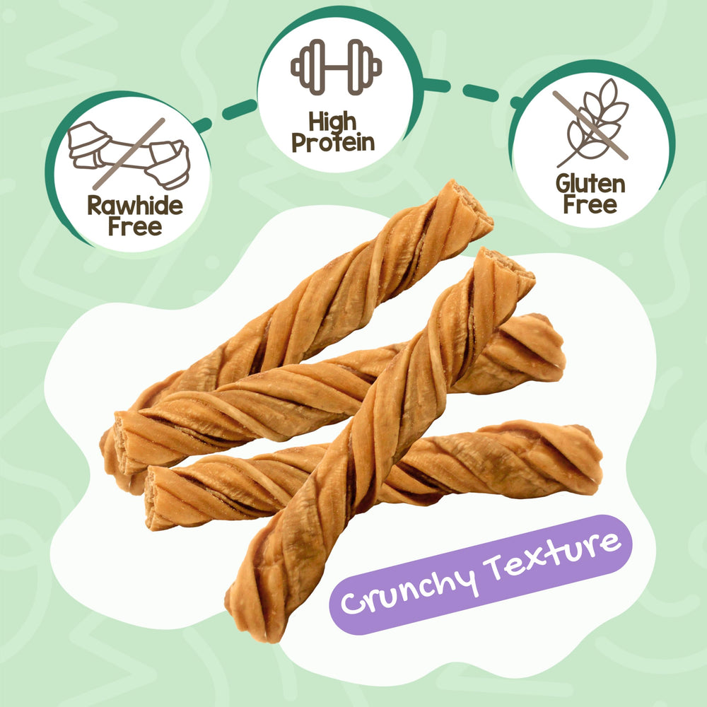 Tripe Twists para perros pequeños, masticación segura y crujiente.