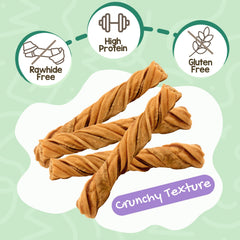 Tripe Twists para perros pequeños, masticación segura y crujiente.