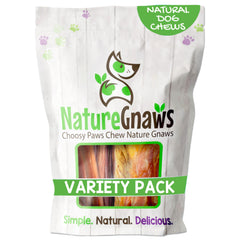 Nature Gnaws palitos largos de res para perros pequeños, masticación duradera.