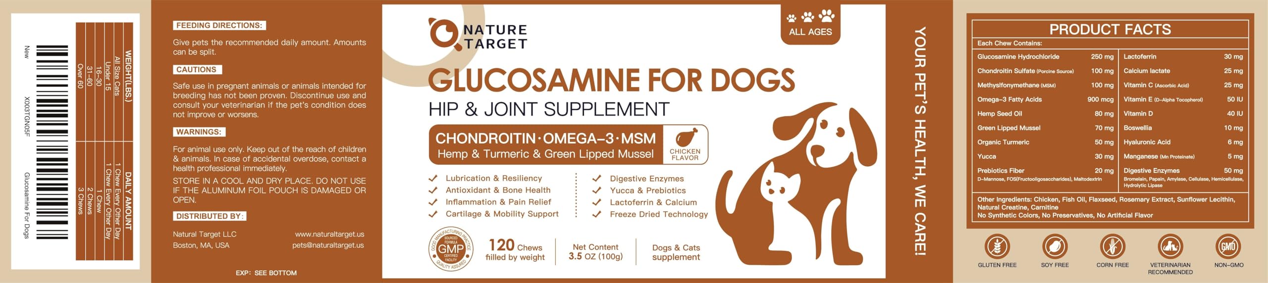 Nature Target envase práctico para la dieta diaria del perro