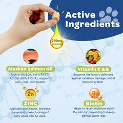 Nature Target Omega-3: suplemento para piel y pelaje, aporta brillo y salud.