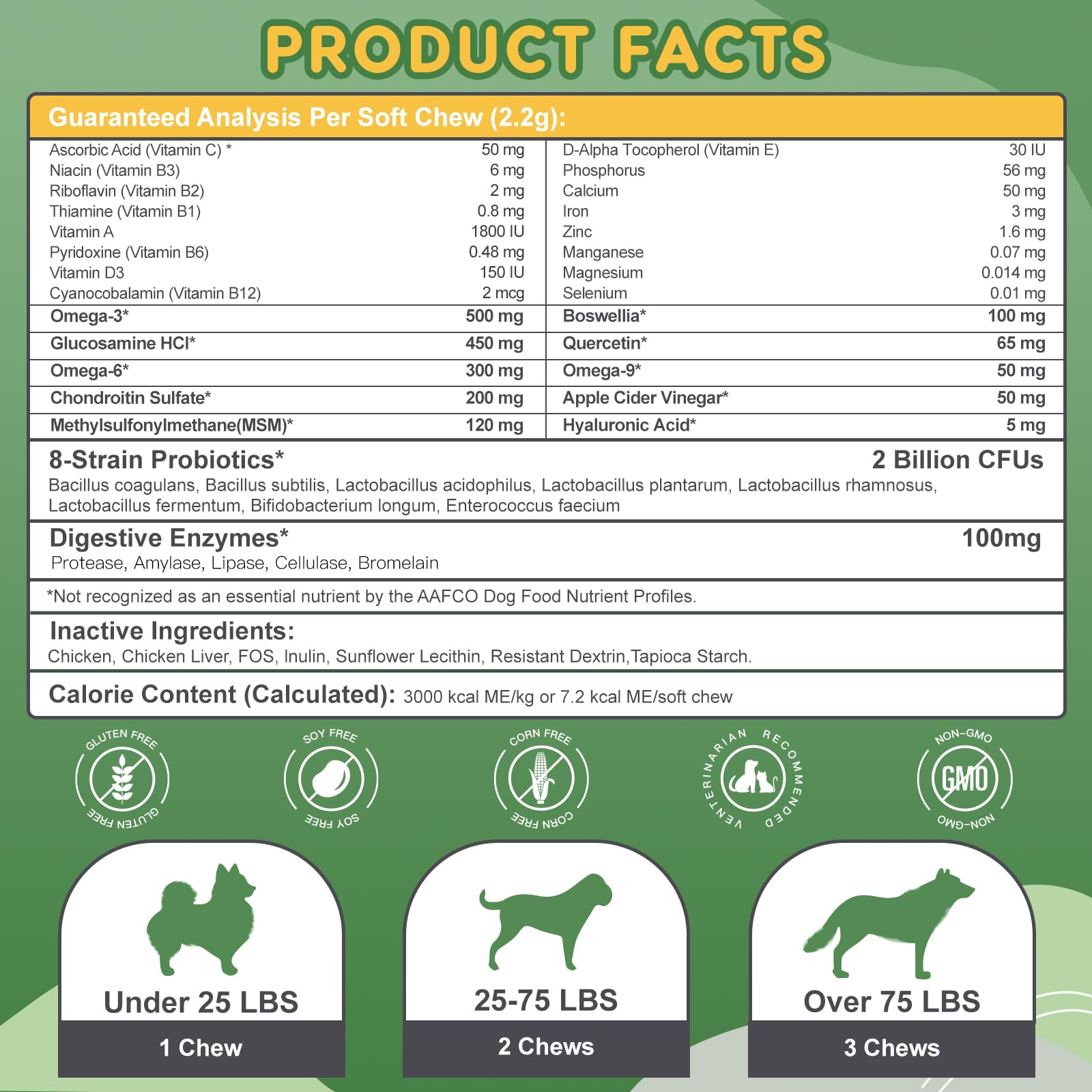 NATURE TARGET glucosamina MSM para apoyo articular del perro