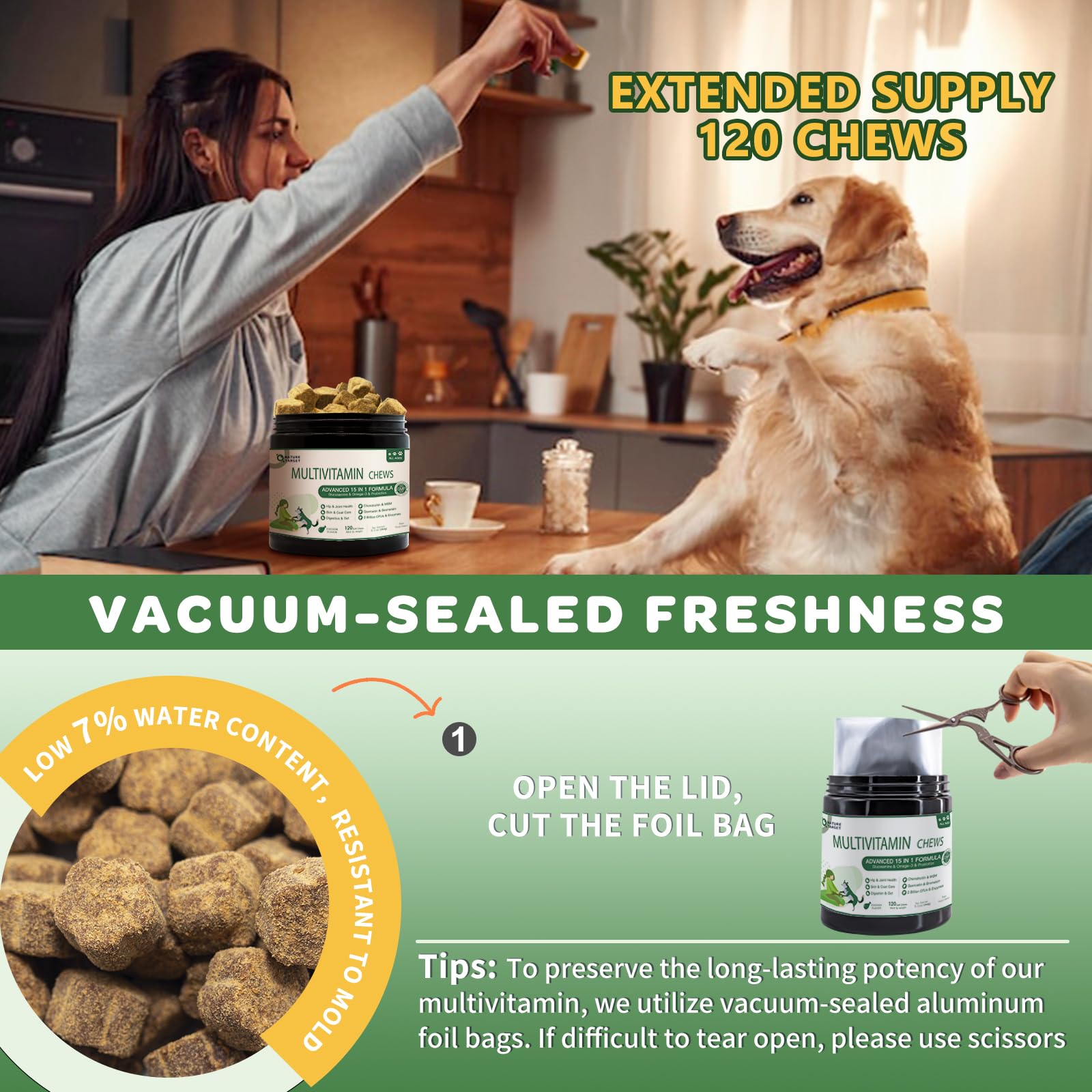 NATURE TARGET omega-3-6 para piel, pelaje y bienestar del perro