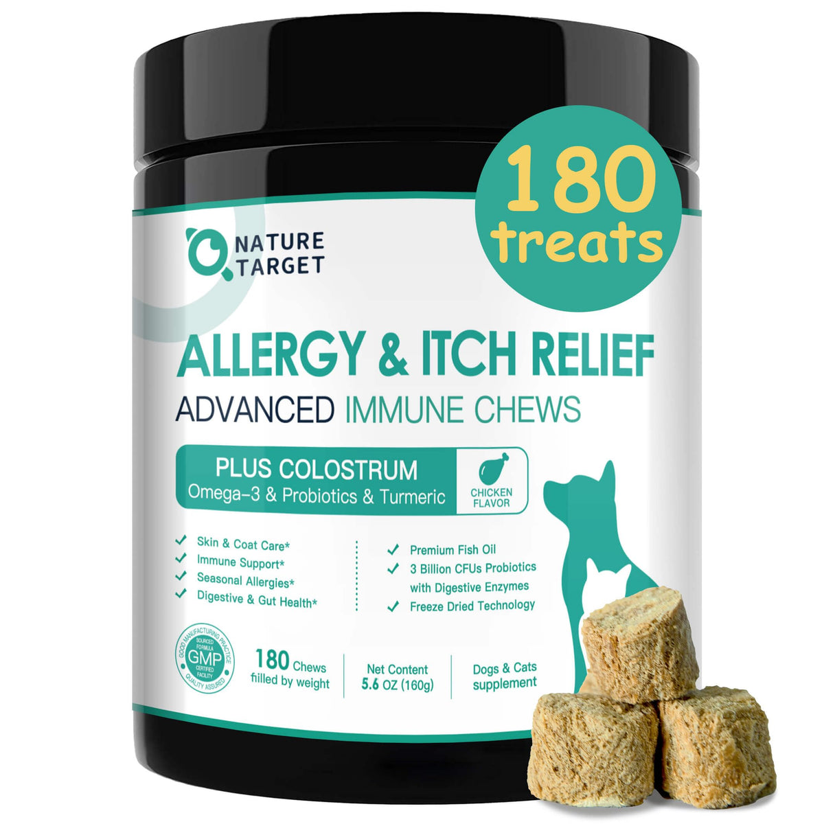 Nature Target Premios alergia perro bote: alivio posible para picor estacional.