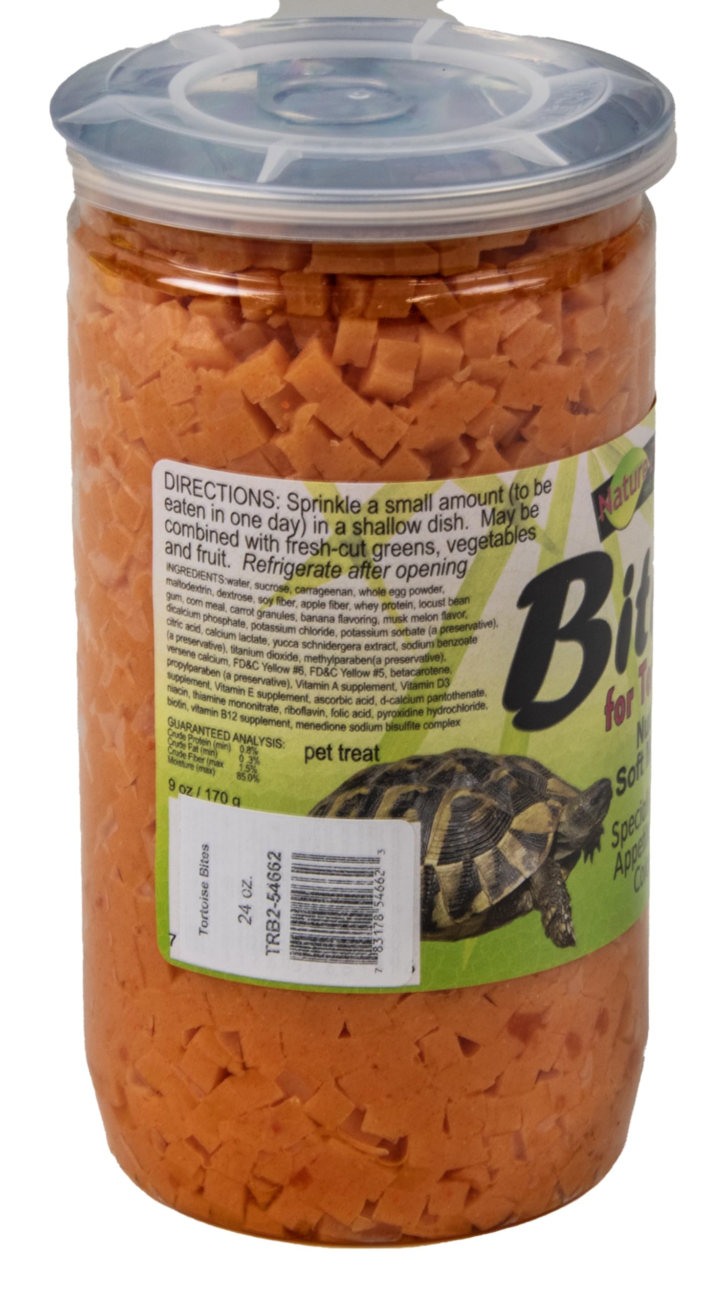 Nature Zone sabor melon bocados tortugas, ayuda a la ingesta adecuada