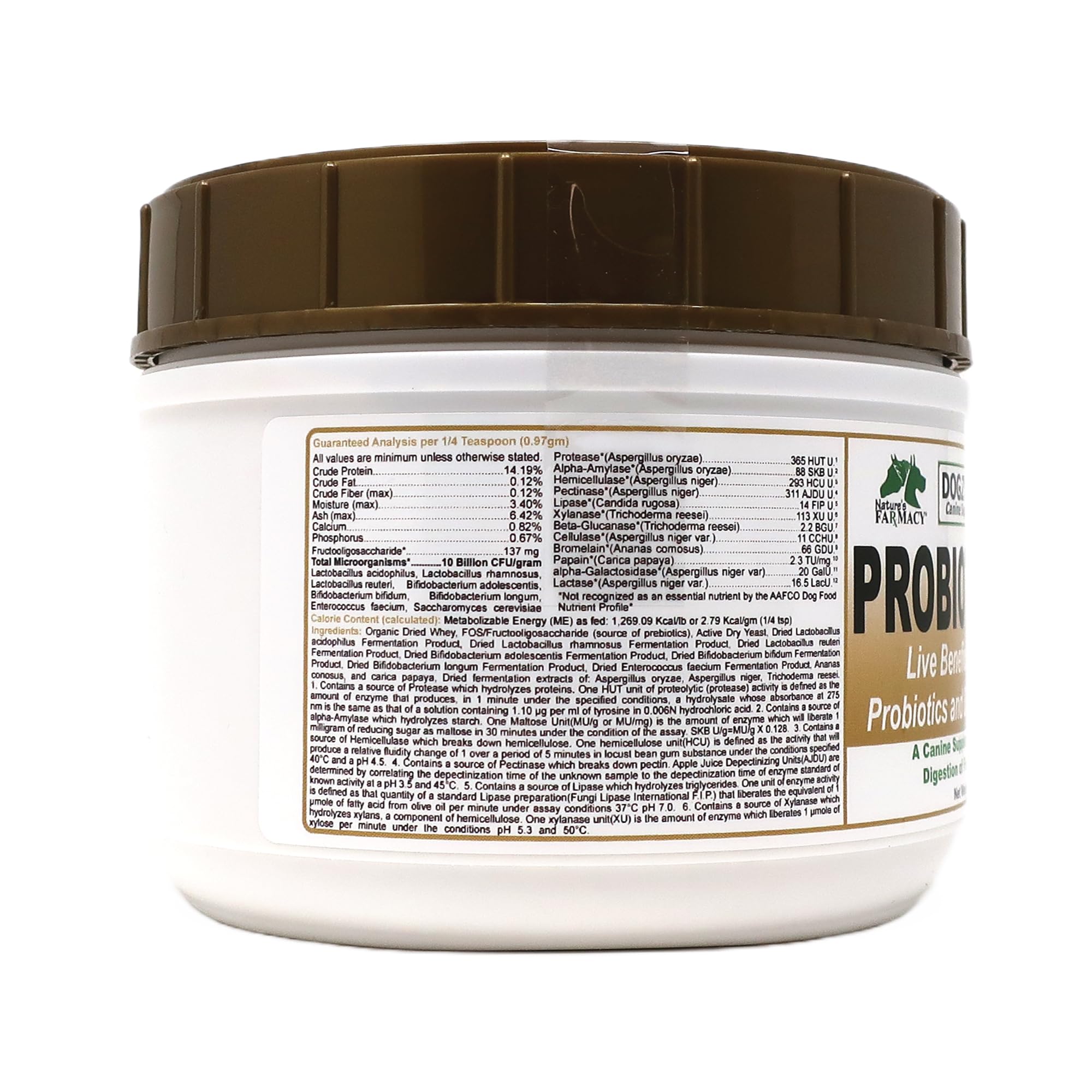 Dogzymes Probiotic Max, dosificador para medir probióticos y enzimas en perros.