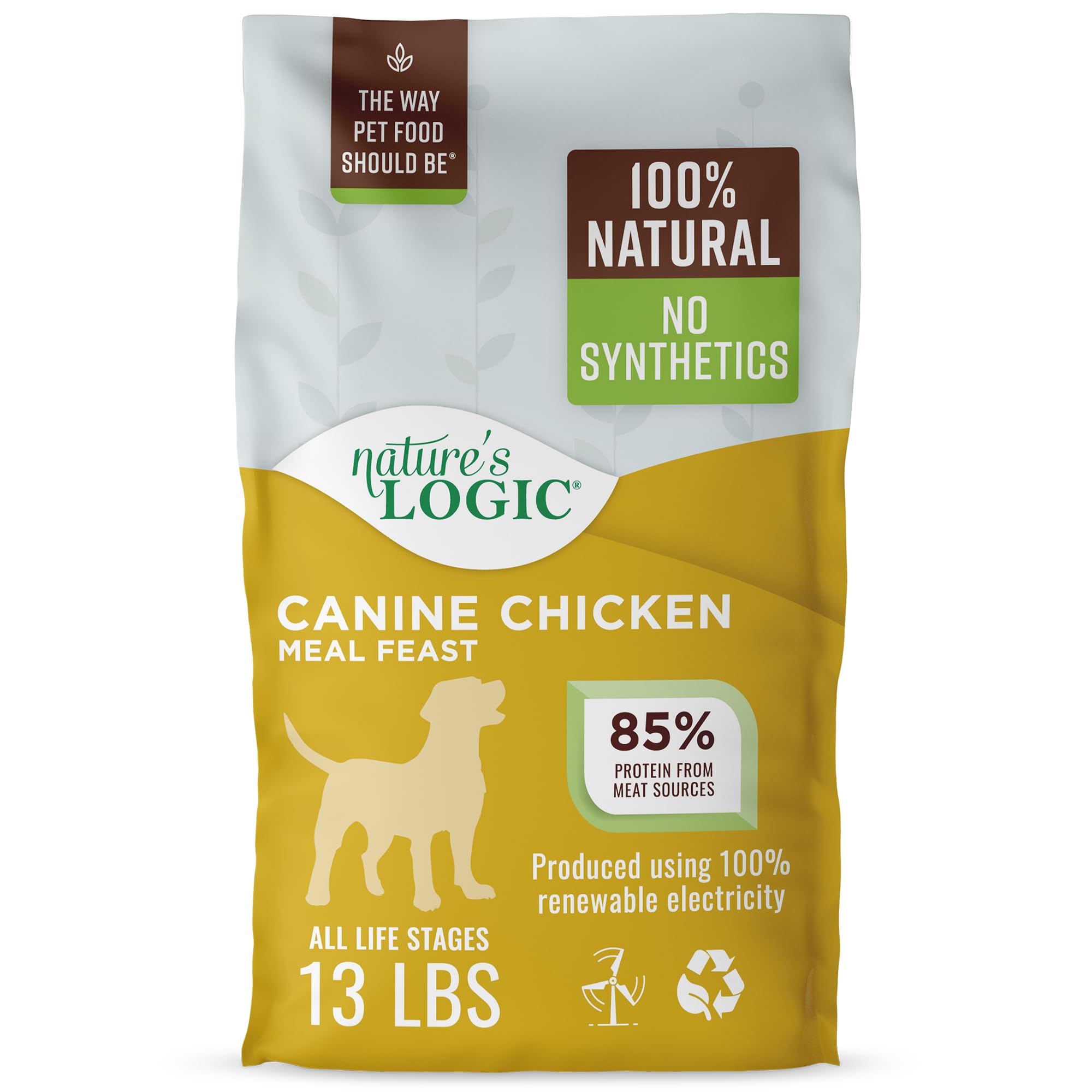 Alimento seco Nature's Logic para perros 100% natural, ideal para todas las edades.