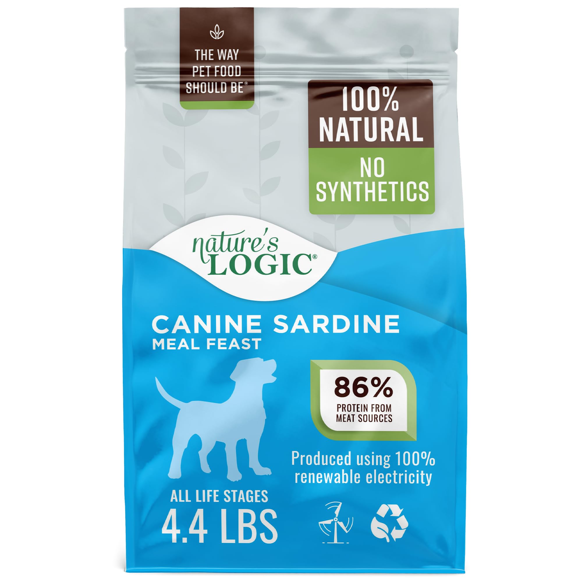 Nature's Logic alimento seco para perros con sardina, croqueta crujiente y sabrosa