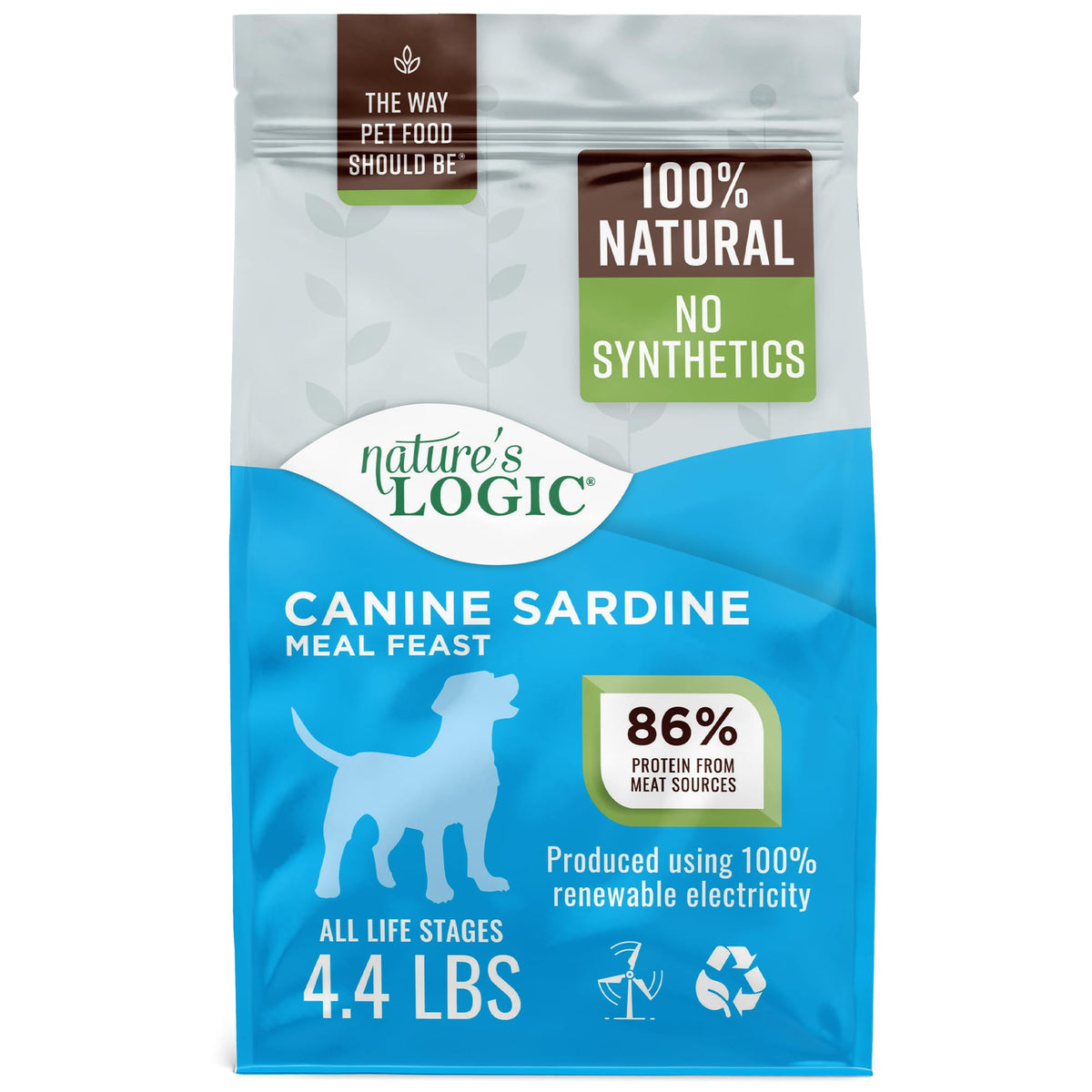 Nature's Logic alimento seco para perros con sardina, croqueta crujiente y sabrosa