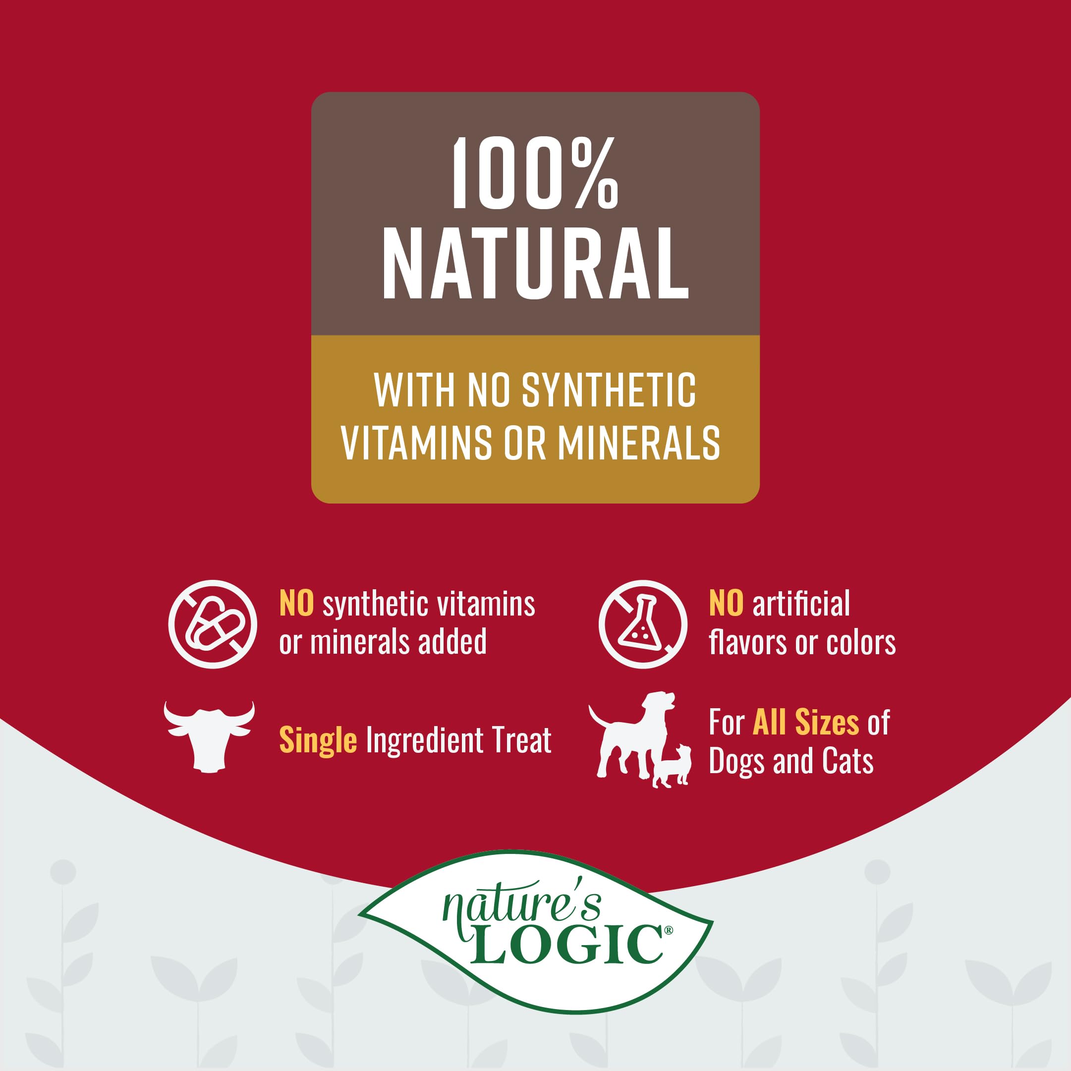 Nature's Logic Bocados de pulmón de res, ingrediente 100% natural