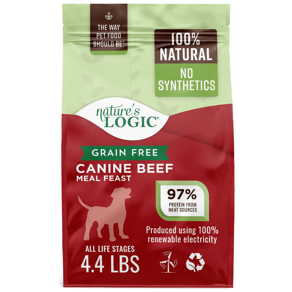 Nature's Logic comida para perros sin granos con harina de carne de res, proteína de alta calidad