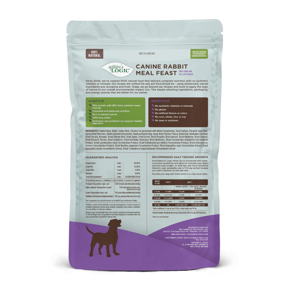 Nature's Logic comida seca en tazón para perros, palatabilidad y nutrición