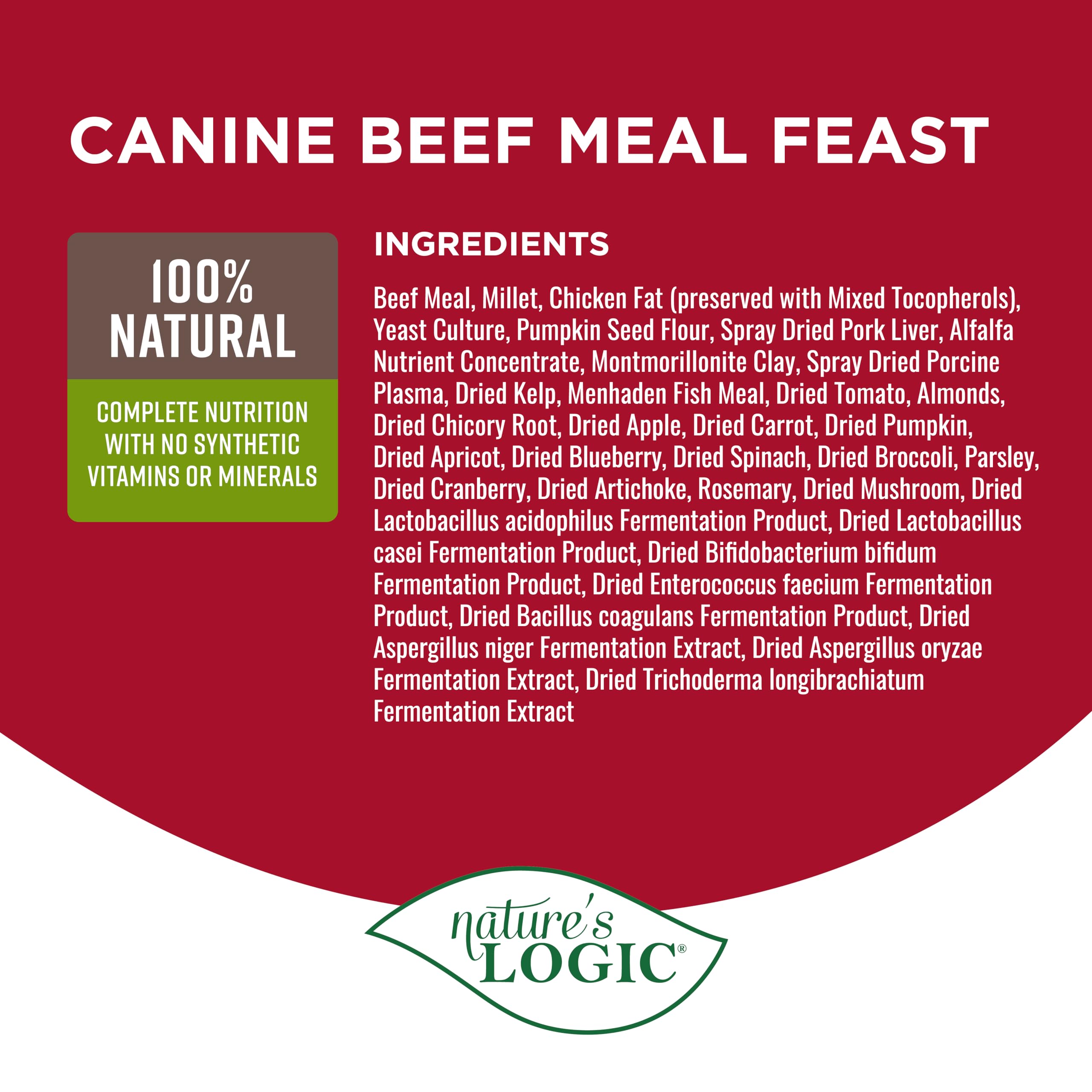 NATURE'S LOGIC alimento completo para todas las etapas de la vida canina