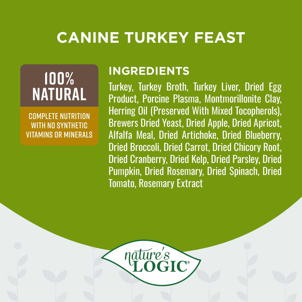 Nature's Logic: perro disfrutando la comida de pavo de la marca.