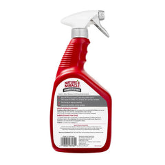 Etiqueta clara de Nature’s Miracle Advanced Platinum destacando usos