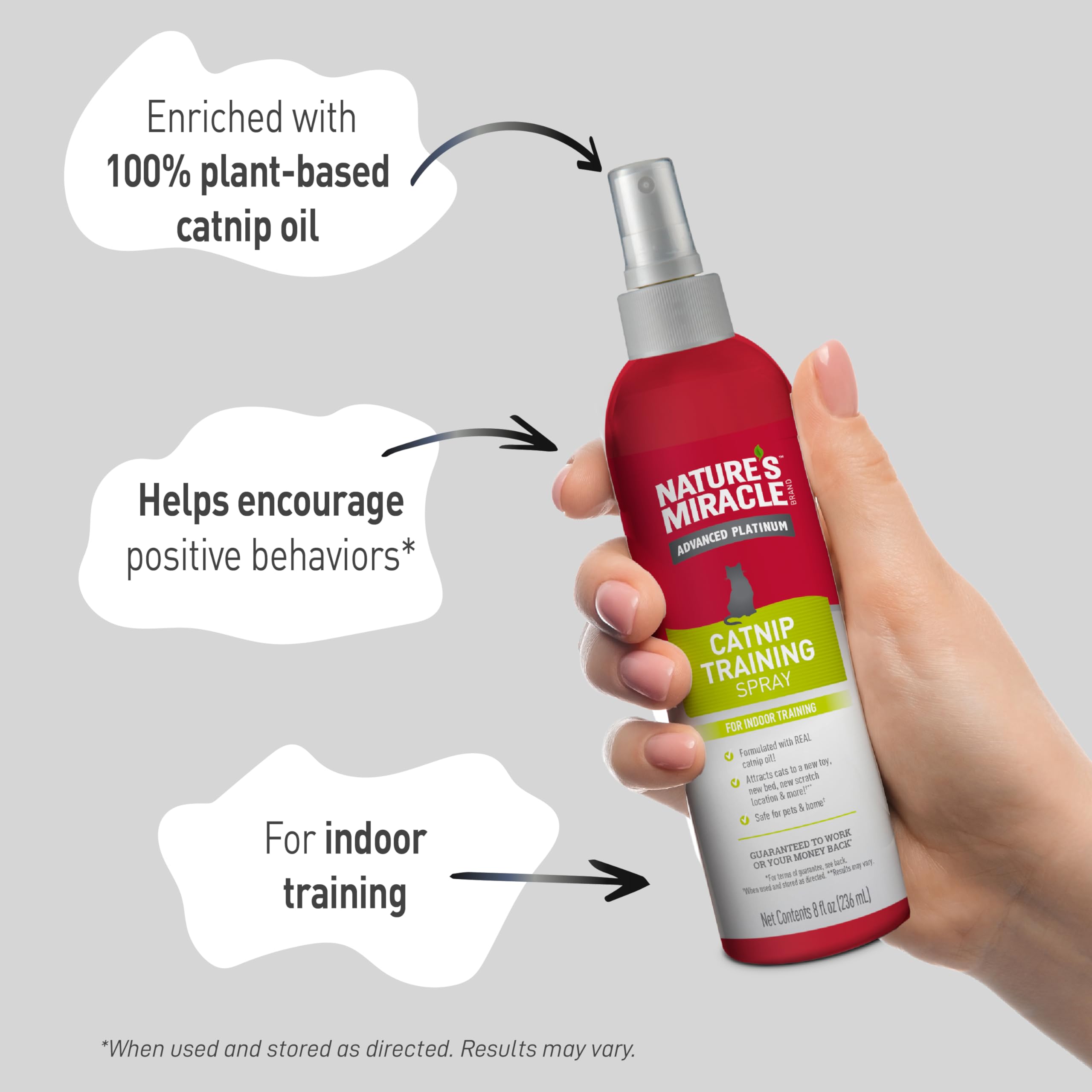 Nature’s Miracle Catnip Spray atrae gatos de forma natural sin desorden