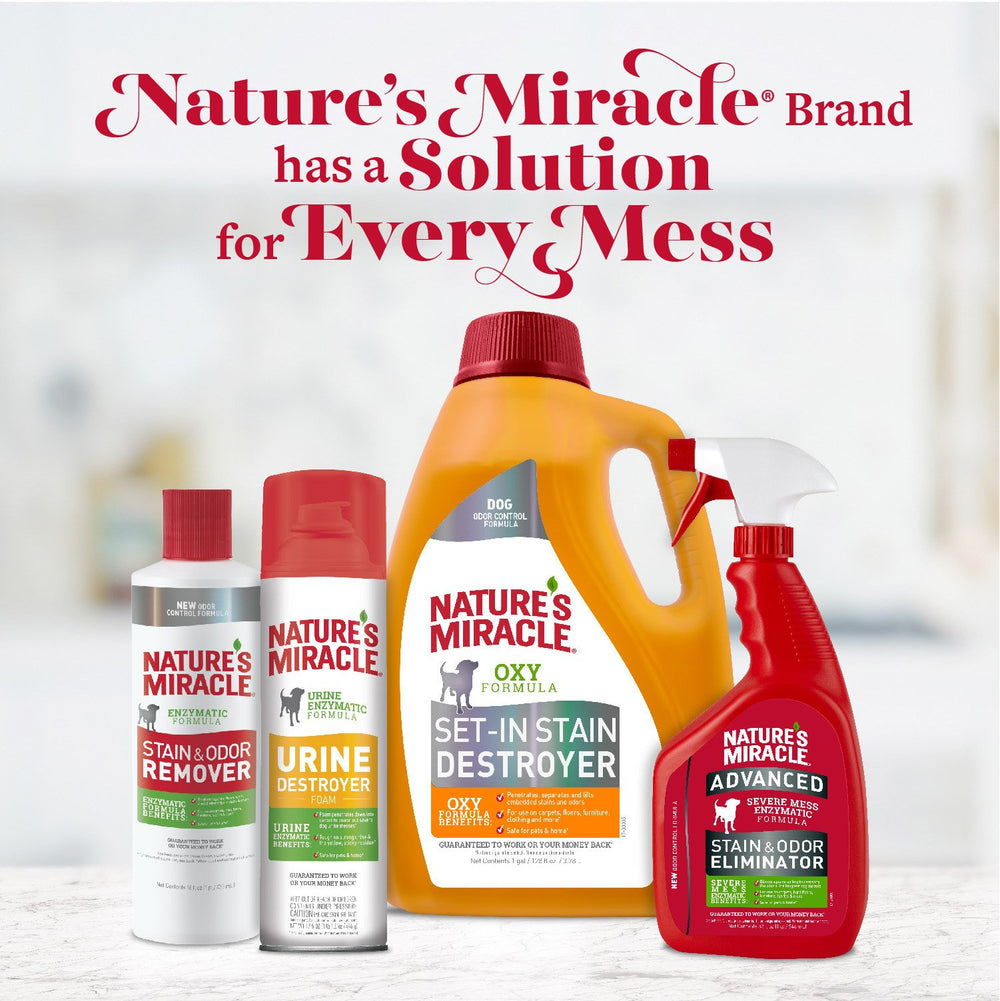 Nature's Miracle Destrucción de orina, olor-fresco: deja áreas tratadas con aroma suave.