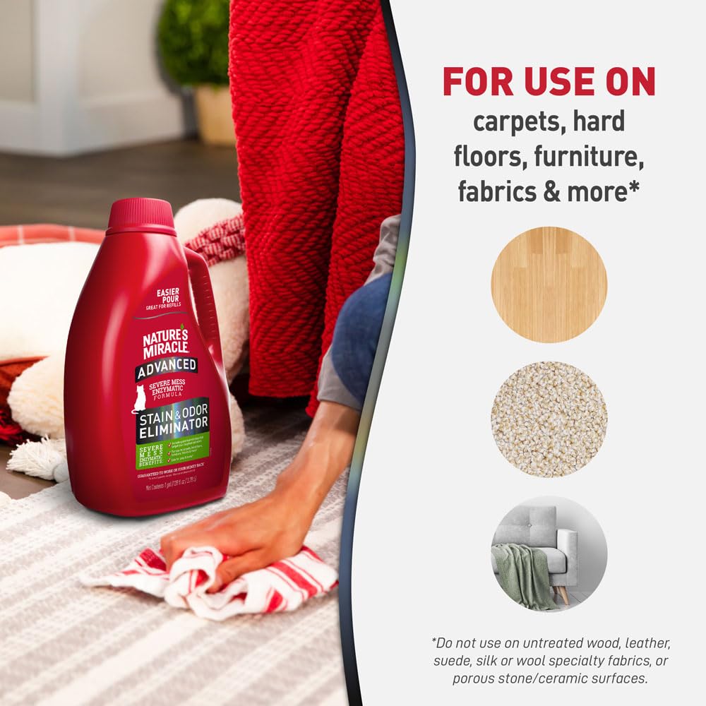 Nature's Miracle Limpieza suave para muebles y tapicería.