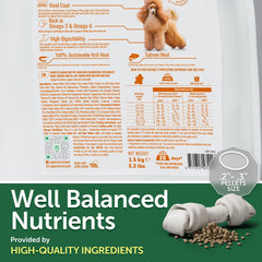 Nature's Protection salmón como ingrediente principal, proteína sabrosa para perros exigentes.