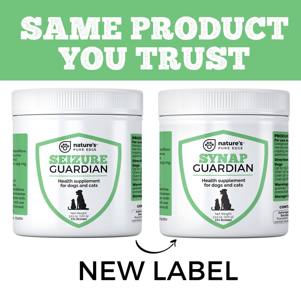 Etiqueta de Synap Guardian con ingredientes naturales para la relajación diaria.