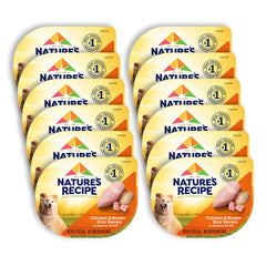 Nature's Recipe alimento húmedo para perros, pollo en caldo, porción en copa individual, con pollo real.