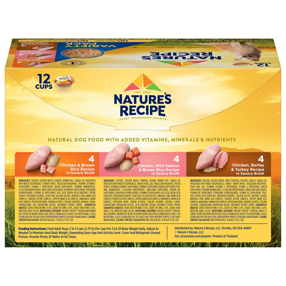 Nature's Recipe: porción de pollo con pavo para variedad.