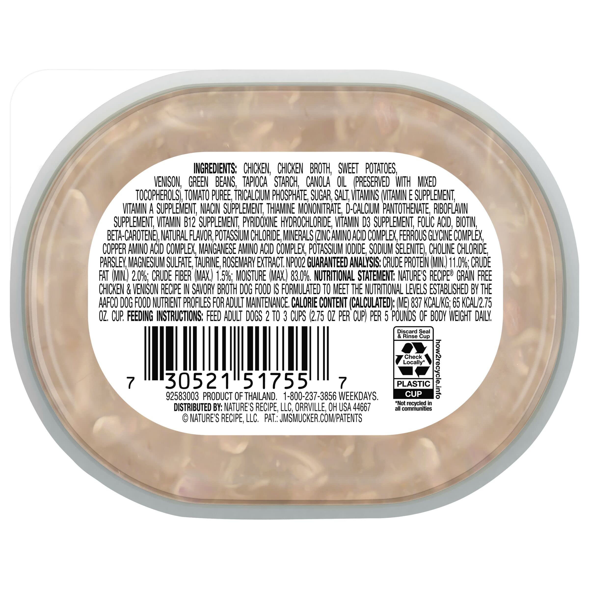 Nature’s Recipe sin maíz, trigo ni soja para una dieta simple.