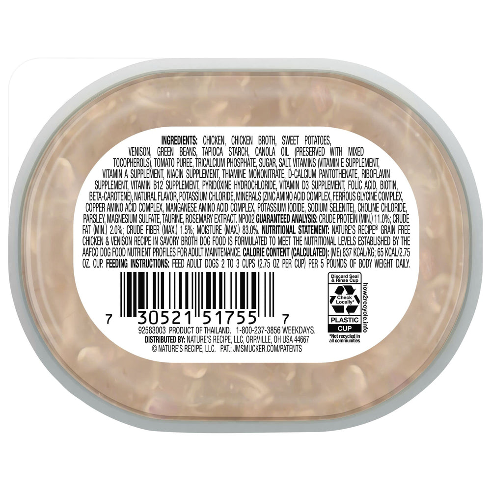 Nature’s Recipe sin maíz, trigo ni soja para una dieta simple.