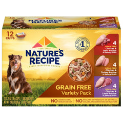 Nature's Recipe variedad sin granos, 24 vasitos, fácil de servir