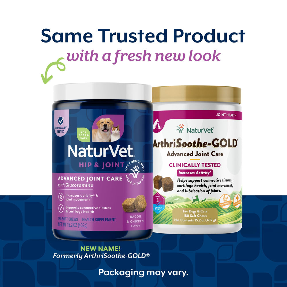 NaturVet ArthriSoothe-Gold empaque frontal del producto para perros.