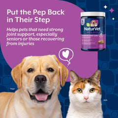 NaturVet ArthriSoothe-Gold ingredientes clave: glucosamina, MSM y condroitina.