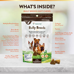 NaturVet Bulldog, sabor a caldo de huesos, mejora palatabilidad para perros.