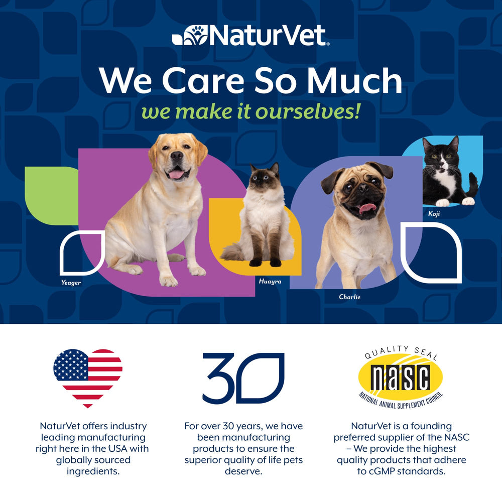 NaturVet ayuda para alergias de cáñamo para perros, confianza de una marca veterana.